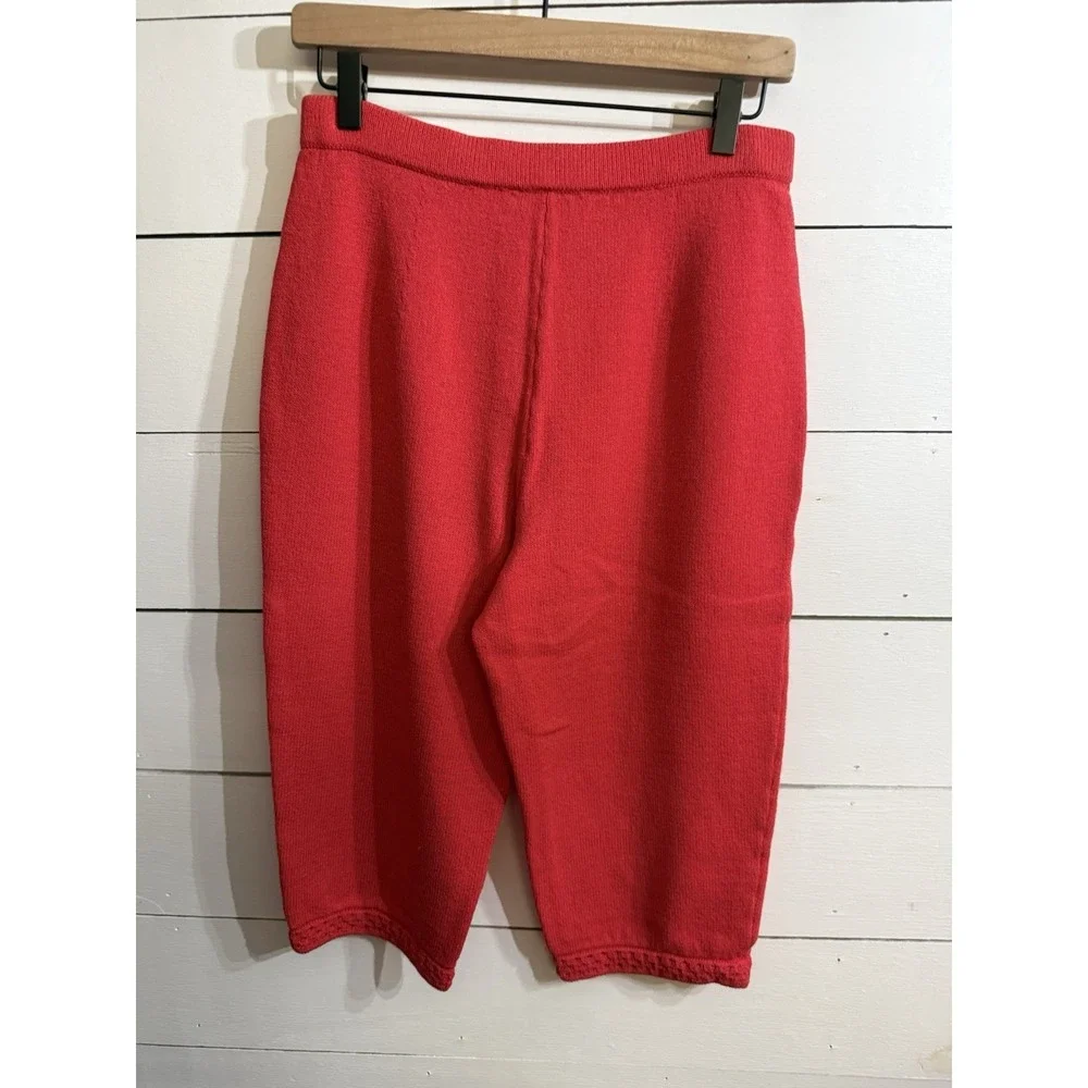 VTG St. John Marie Gray Sportswear Knit 3-Pc Cardigan Tank Capri Pant Set SZ 6/8